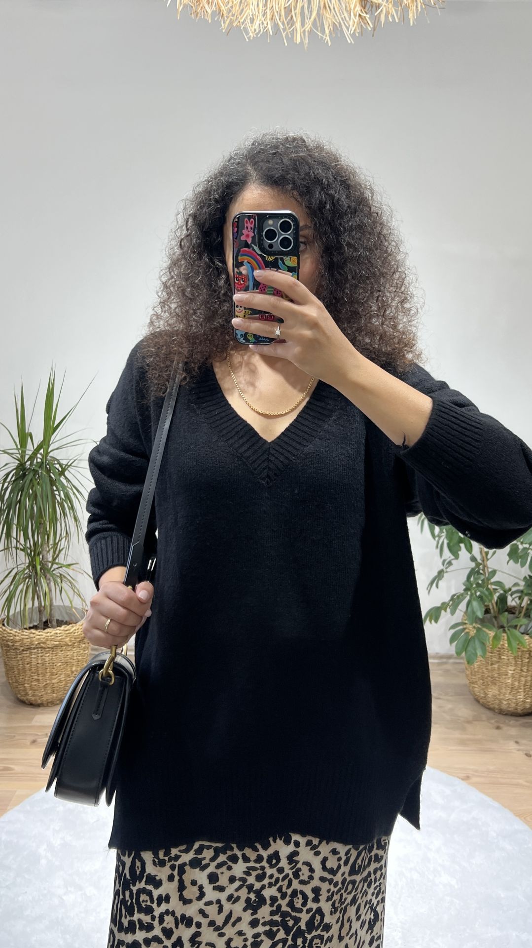 Ms Oversize Siyah Kazak