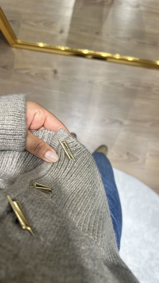 VİZON GOLD DÜĞME DETAYLI HIRKA