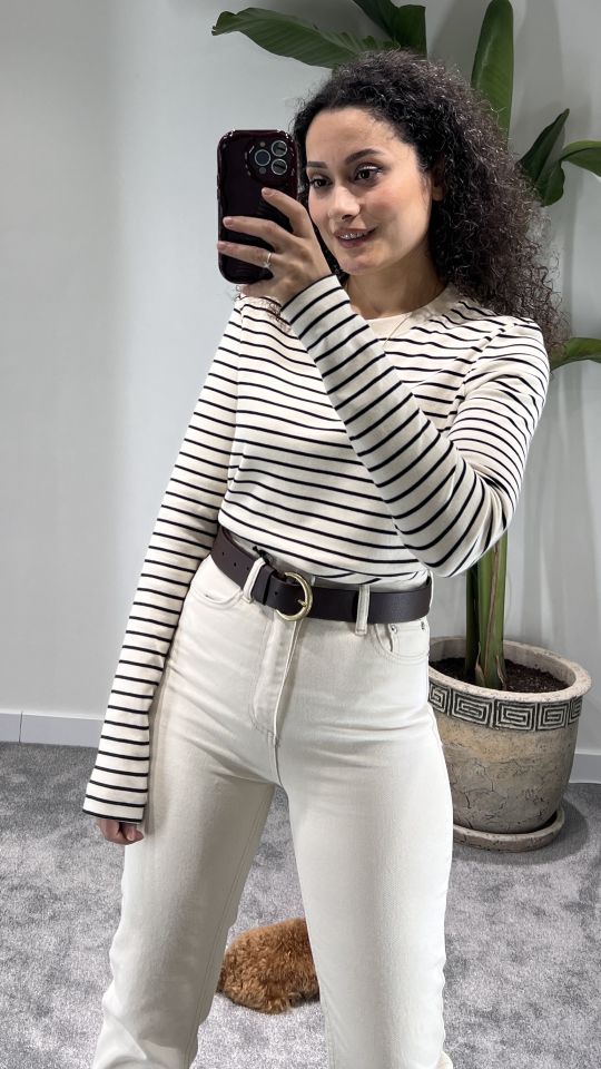 Çizgili Sweatshirt