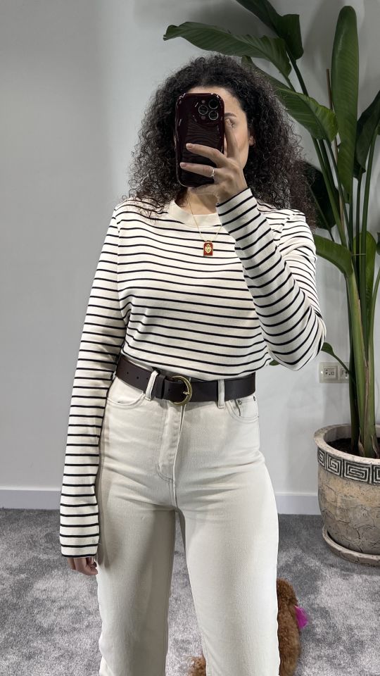 Çizgili Sweatshirt