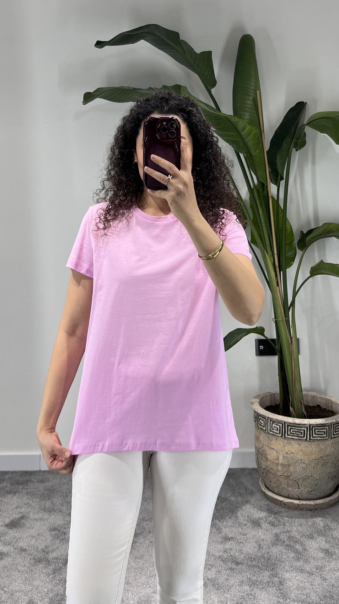 Quzu Basic Tshirt Pembe