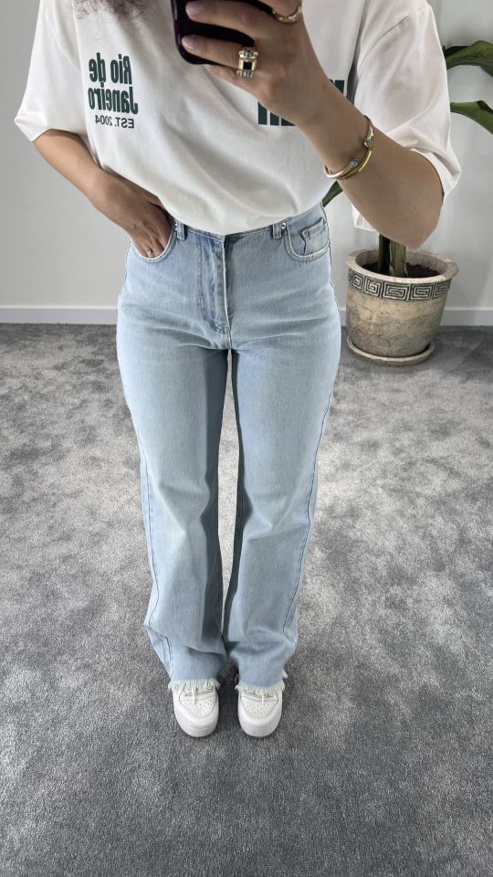 Buz Mavisi Wide Leg Jean