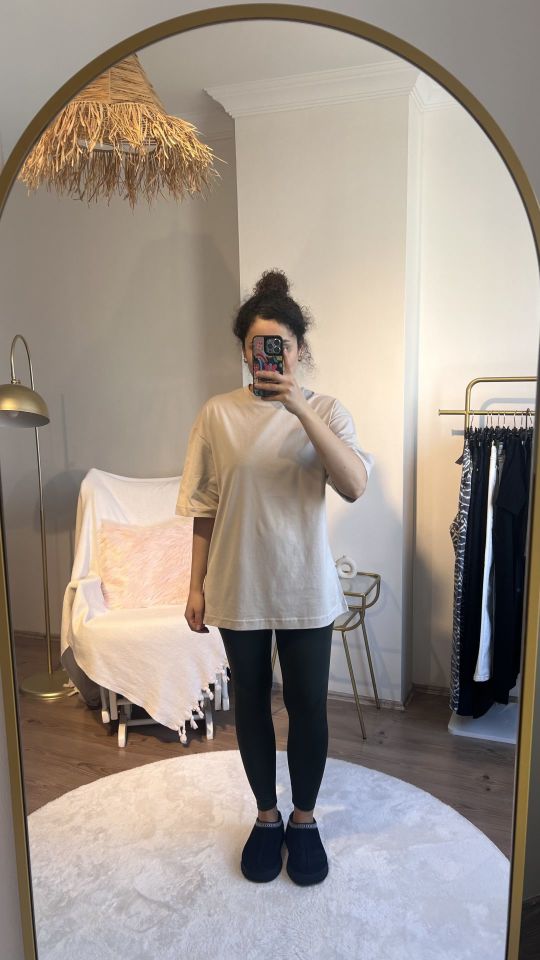 Bej Rengi Basic Tshirt